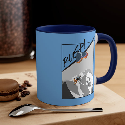 Lt Blue "Rush" Speed Flying - Accent Coffee Mug, 11oz