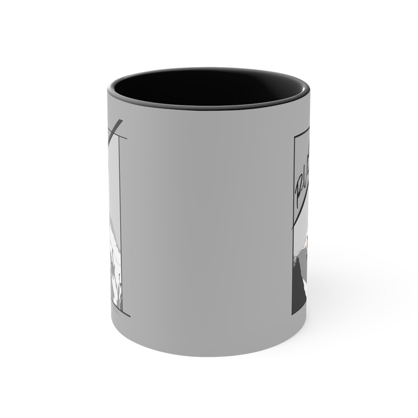 Lt Gray "Rush" Speed Flying - Accent Coffee Mug, 11oz