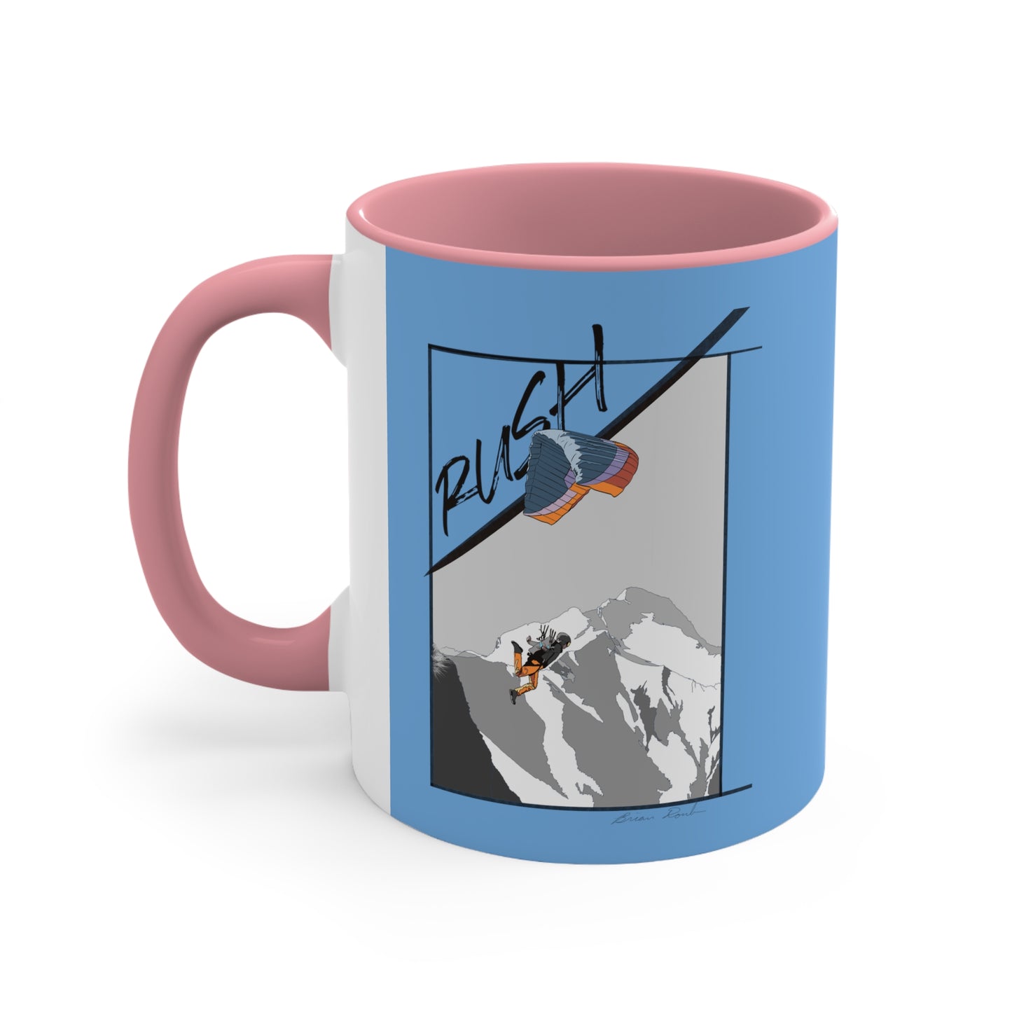 Lt Blue "Rush" Speed Flying - Accent Coffee Mug, 11oz