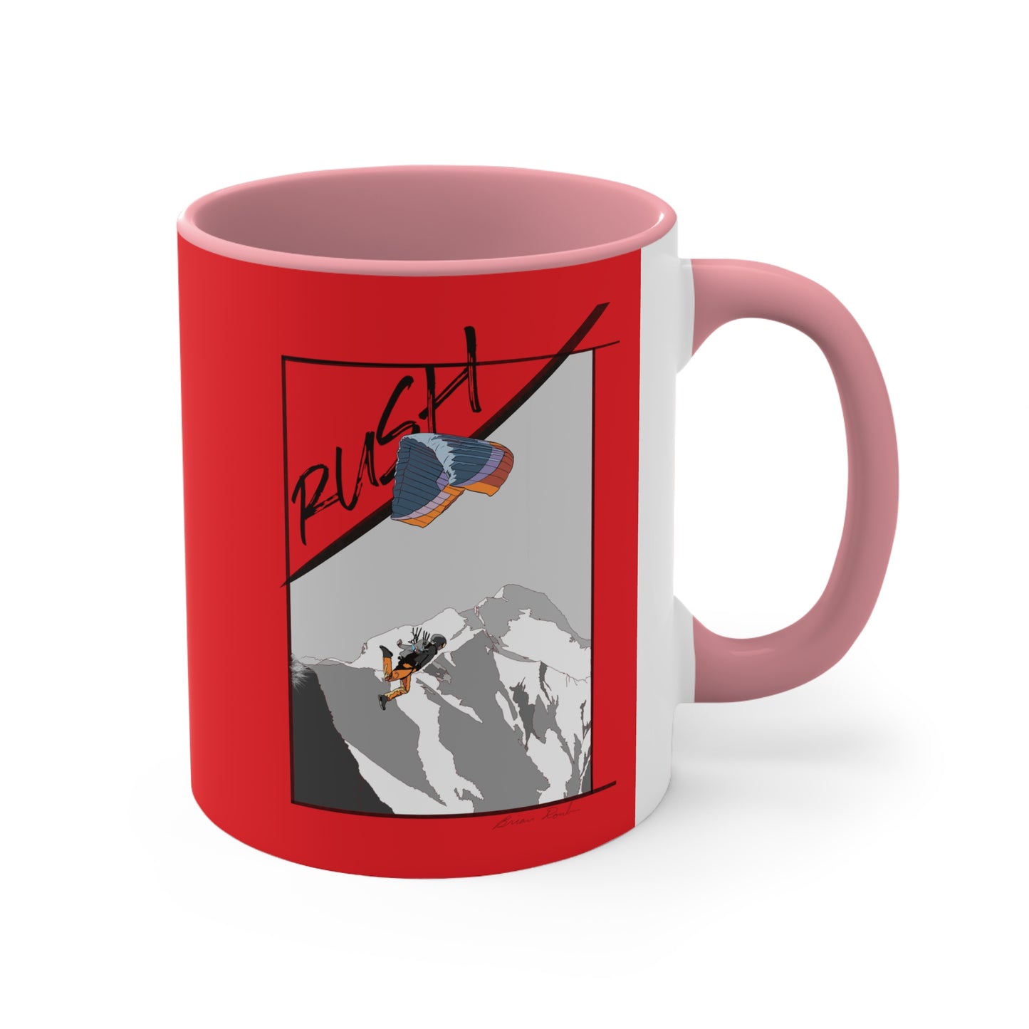Red "Rush" Speed Flying - Accent Coffee Mug, 11oz