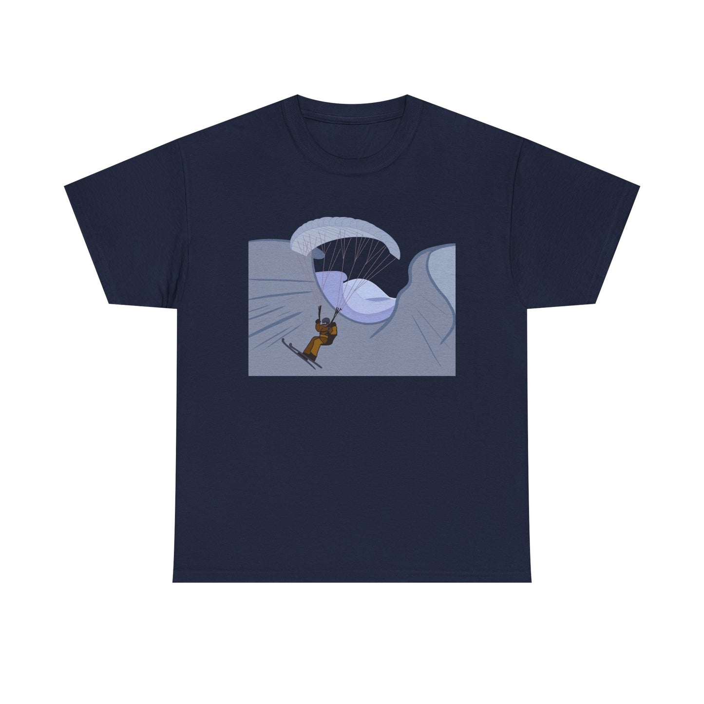 Speed Flying Pilot Unisex Tee - Glacial Ice Valley Paragliding Design