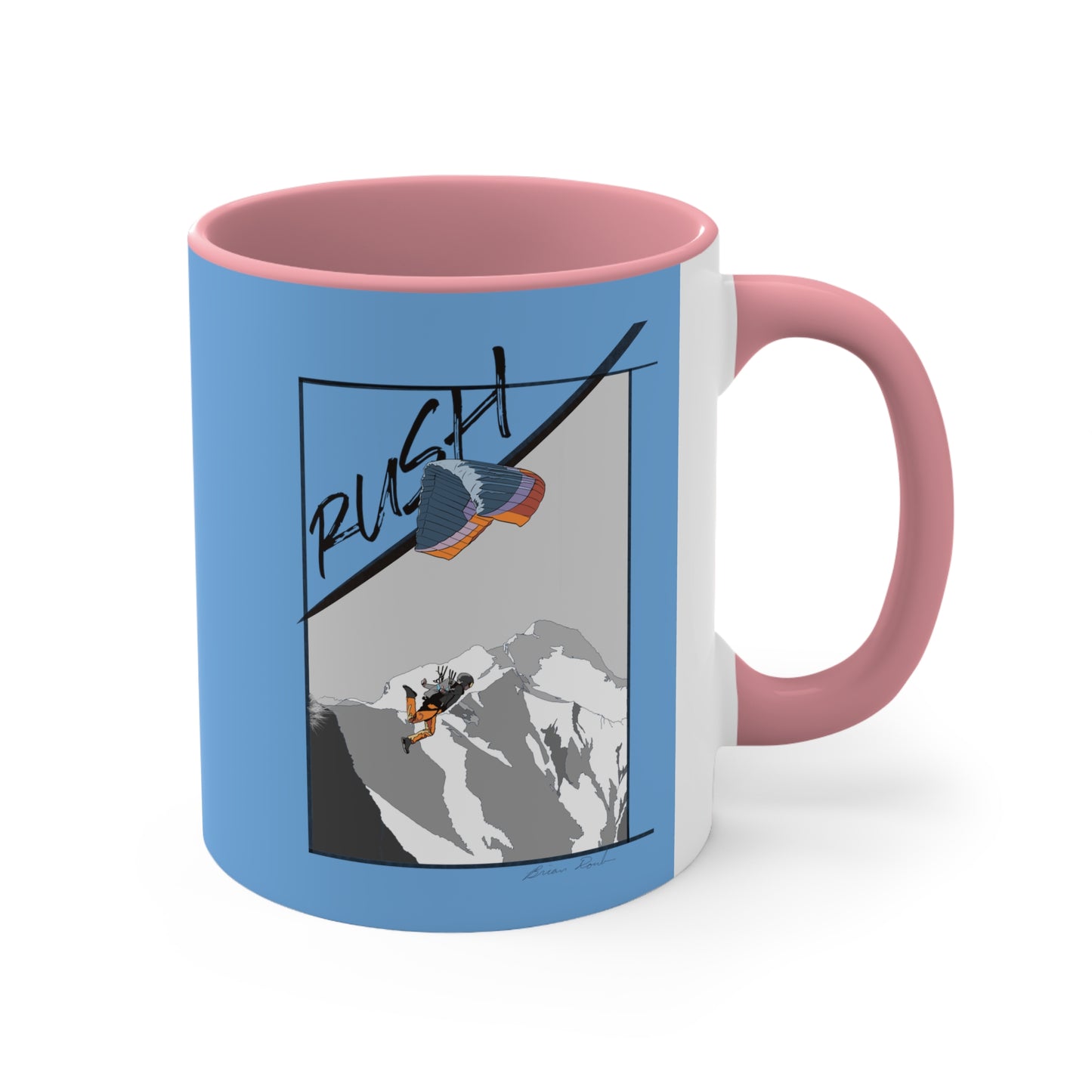 Lt Blue "Rush" Speed Flying - Accent Coffee Mug, 11oz