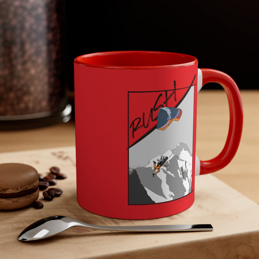 Red "Rush" Speed Flying - Accent Coffee Mug, 11oz