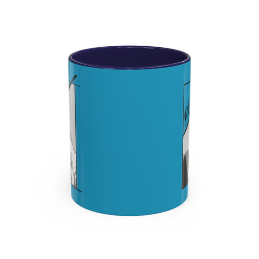 Turquoise "Rush" Speed Flying - Accent Coffee Mug, 11oz