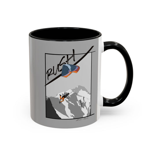 Lt Gray "Rush" Speed Flying - Accent Coffee Mug, 11oz