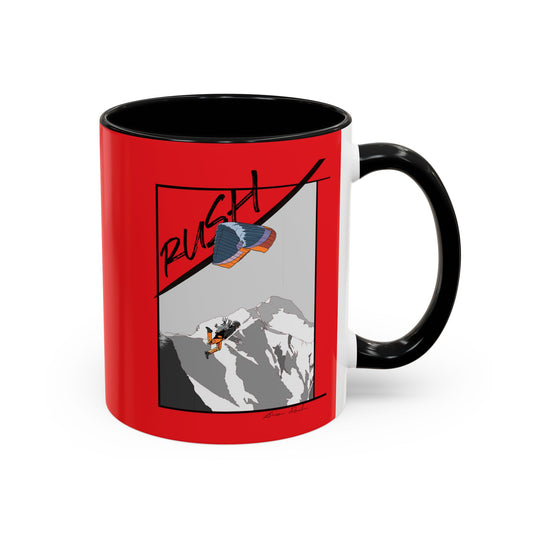 Red "Rush" Speed Flying - Accent Coffee Mug, 11oz