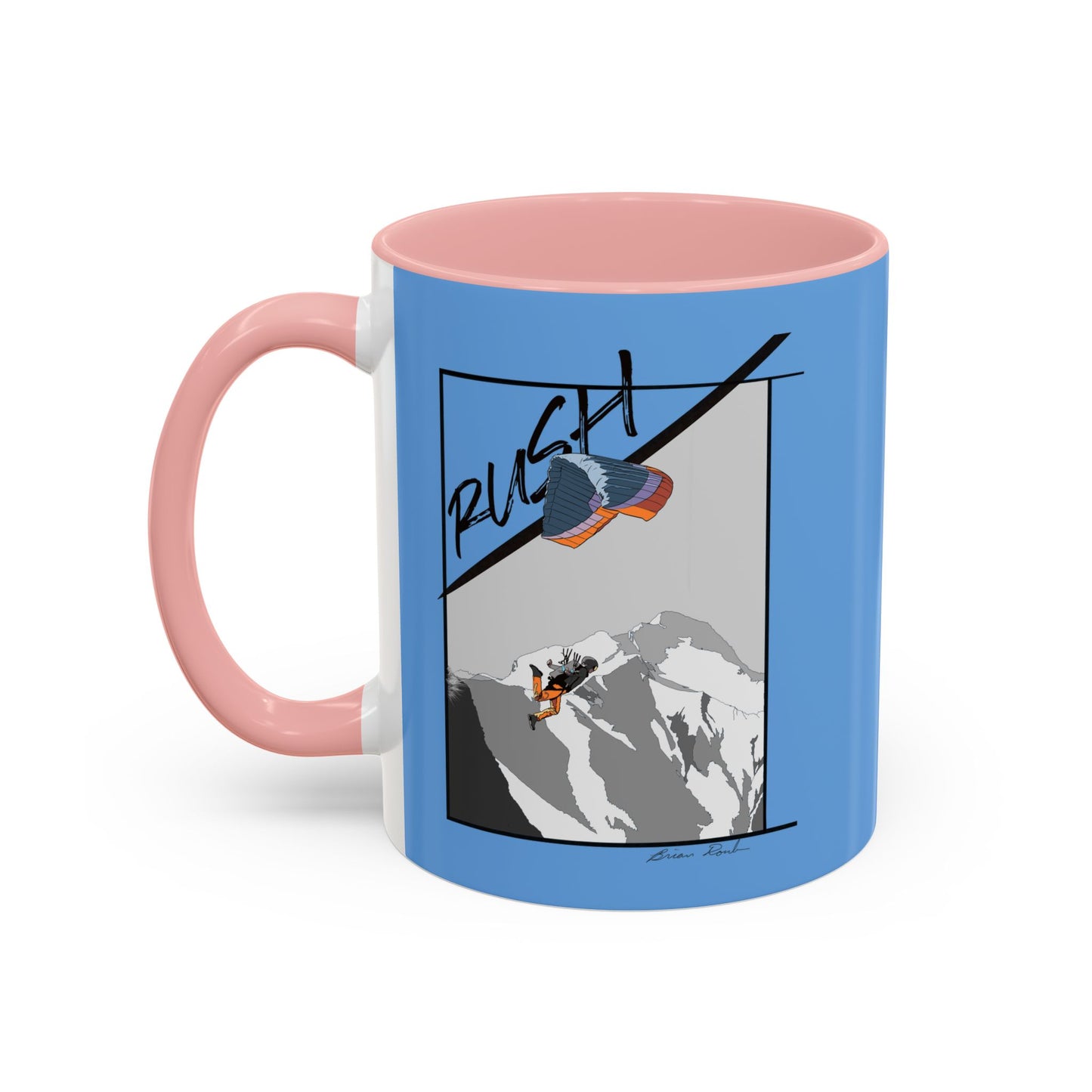 Lt Blue "Rush" Speed Flying - Accent Coffee Mug, 11oz
