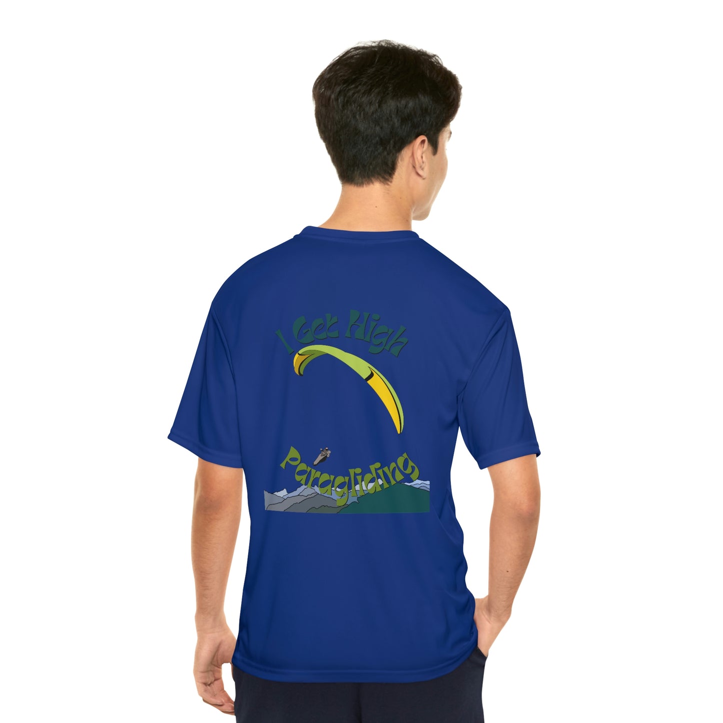 Get High Paragliding - Men's Performance T-Shirt