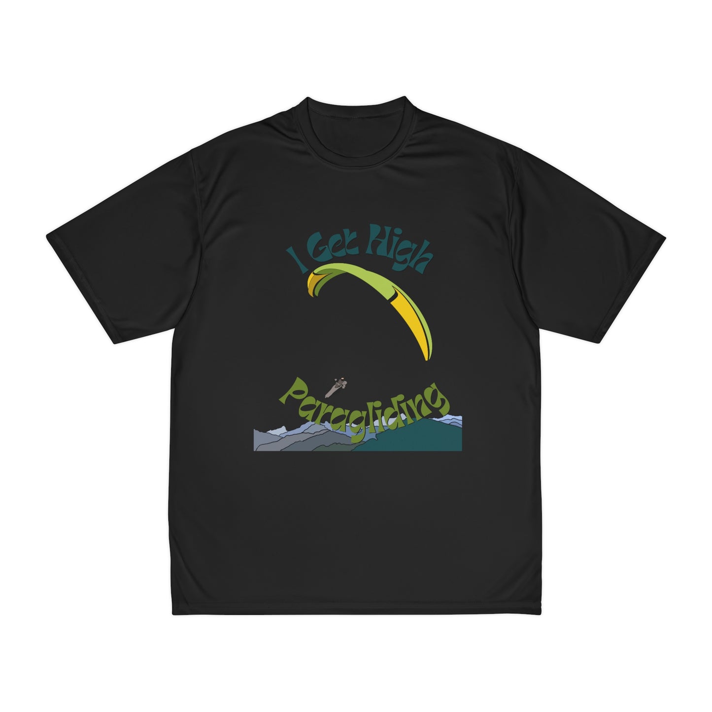 Get High Paragliding - Men's Performance T-Shirt