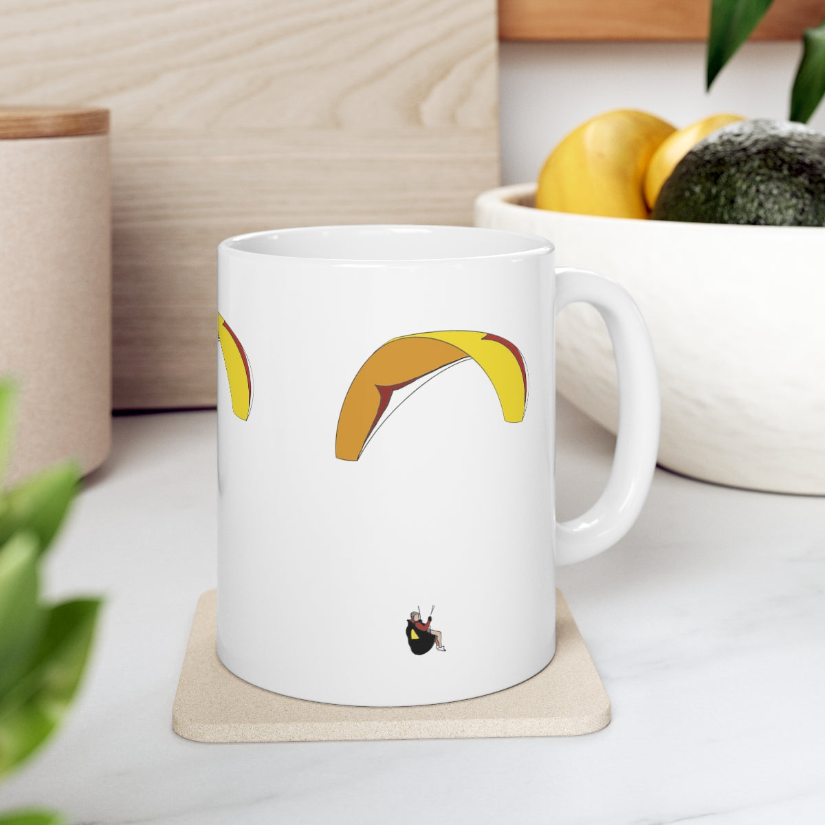 Yellow Paraglider Mug