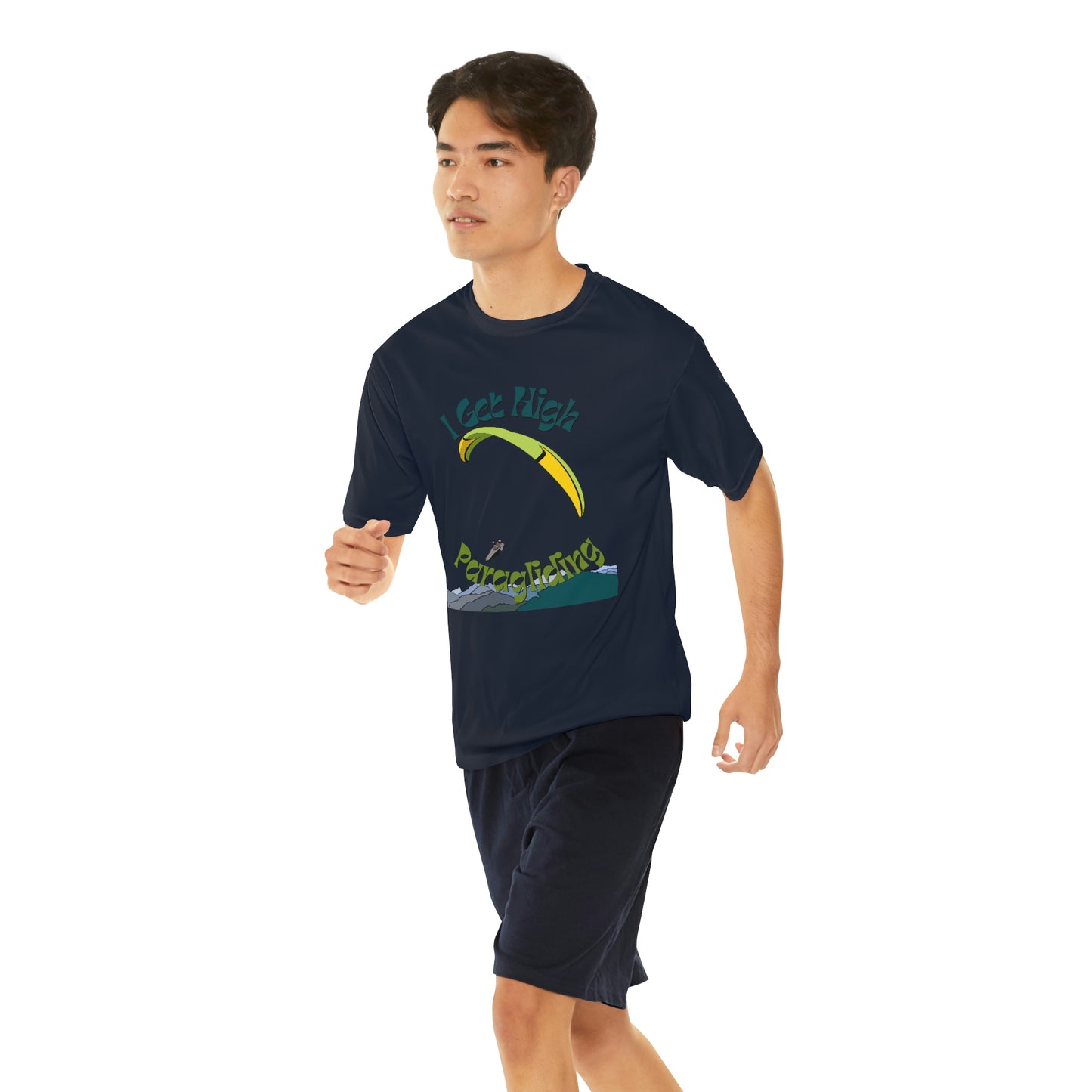 Get High Paragliding - Men's Performance T-Shirt