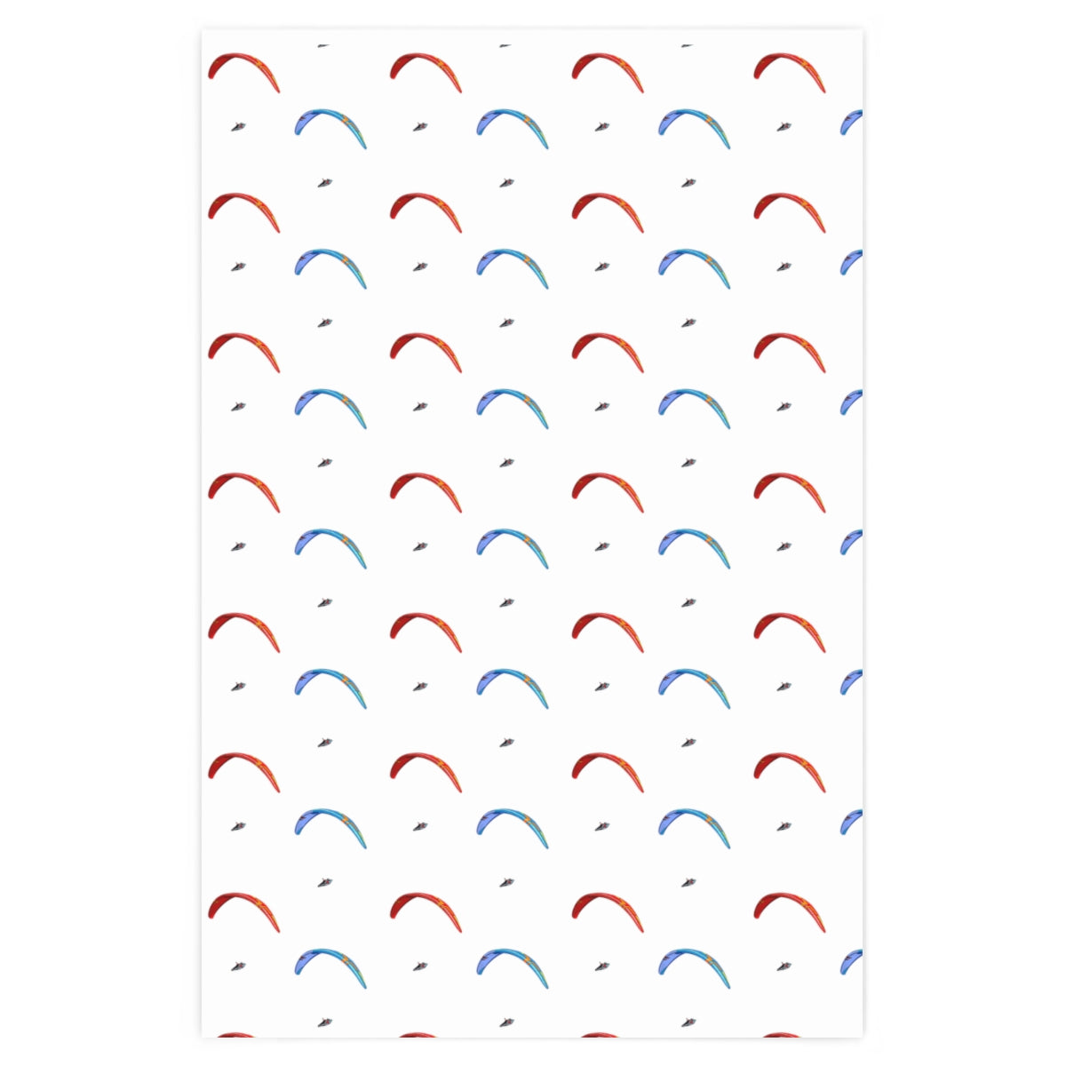 Paragliding Wrapping Paper  - Red & Blue Gliders