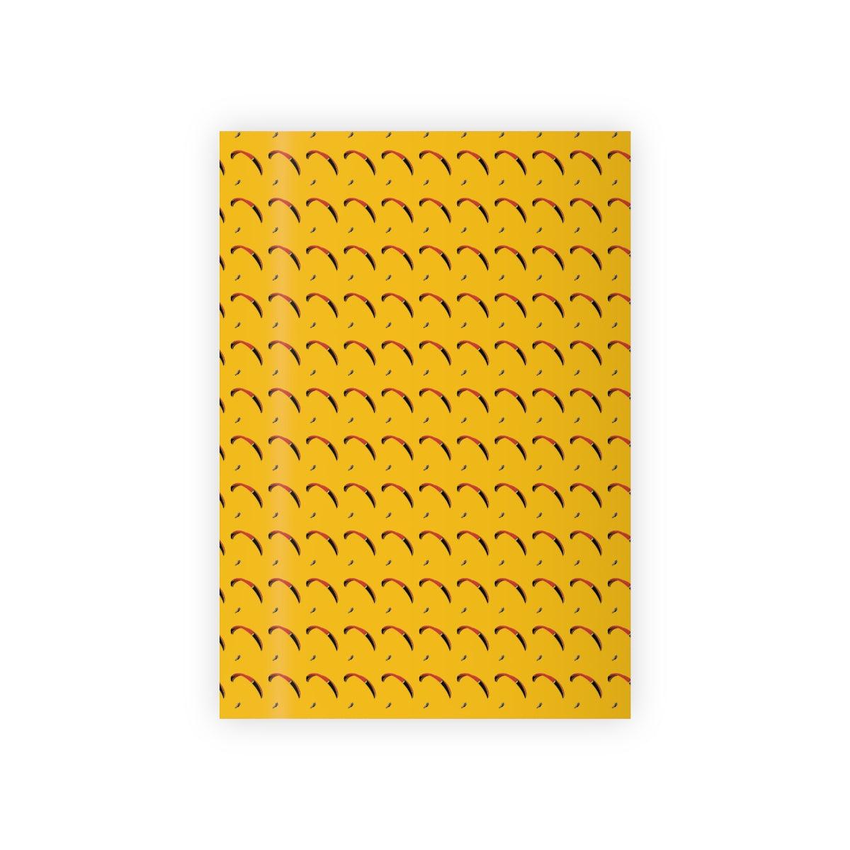 Gift Wrapping Paper red glider on yellow paper