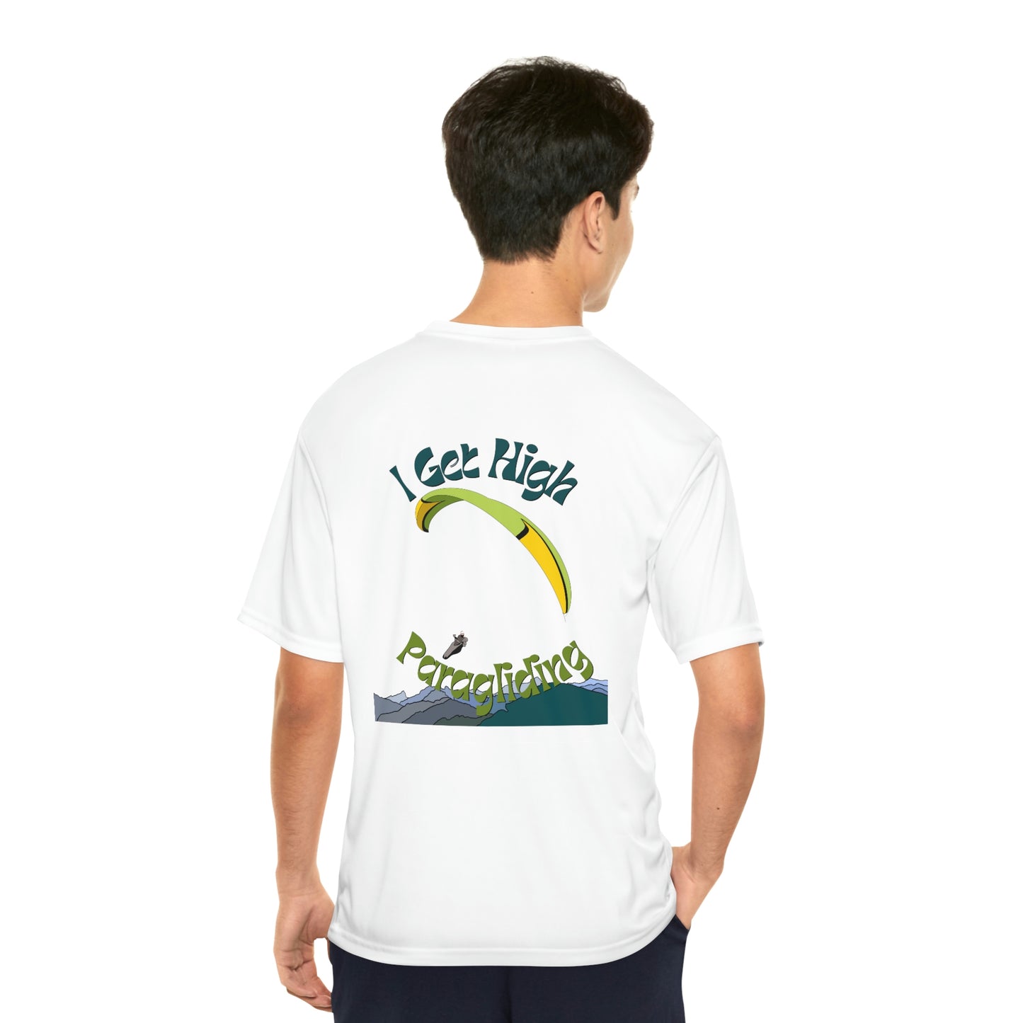 Get High Paragliding - Men's Performance T-Shirt