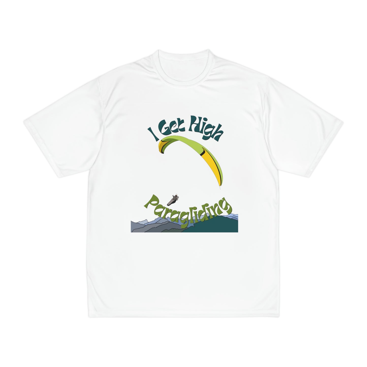 Get High Paragliding - Men's Performance T-Shirt