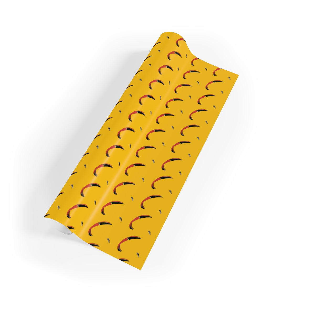 Gift Wrapping Paper red glider on yellow paper