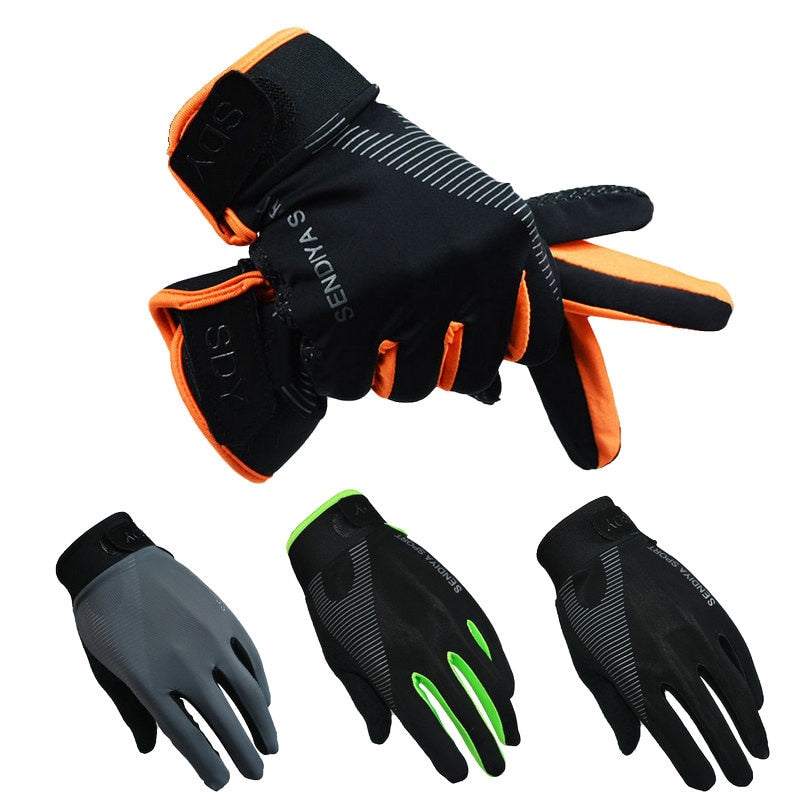 Quick Dry Bicycle Gloves Full Finger Touchscreen MTB Bike Gloves Breathable Autumn Anti-slip Gloves for Running Cycling