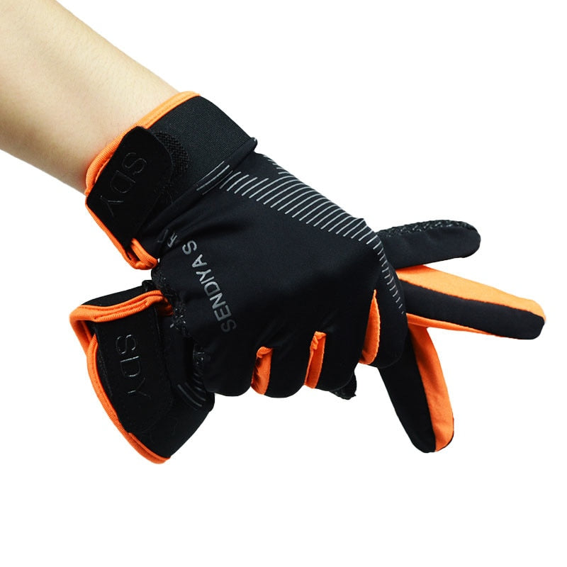 Quick Dry Bicycle Gloves Full Finger Touchscreen MTB Bike Gloves Breathable Autumn Anti-slip Gloves for Running Cycling