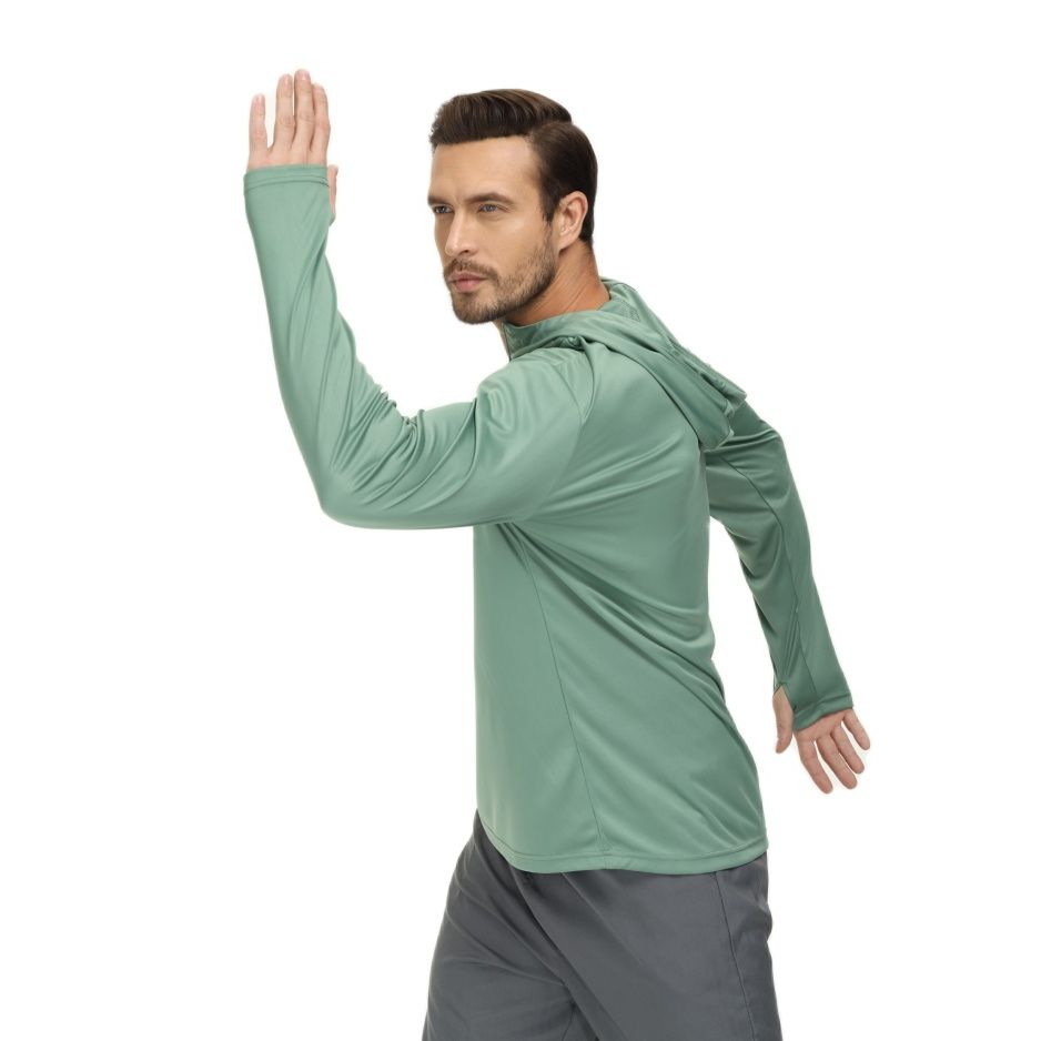 Men's Long Sleeve Swim Shirts Rashguard UPF 50+ UV Sun Protection Shirt Athletic Workout Running Hiking T-Shirt Swimwear