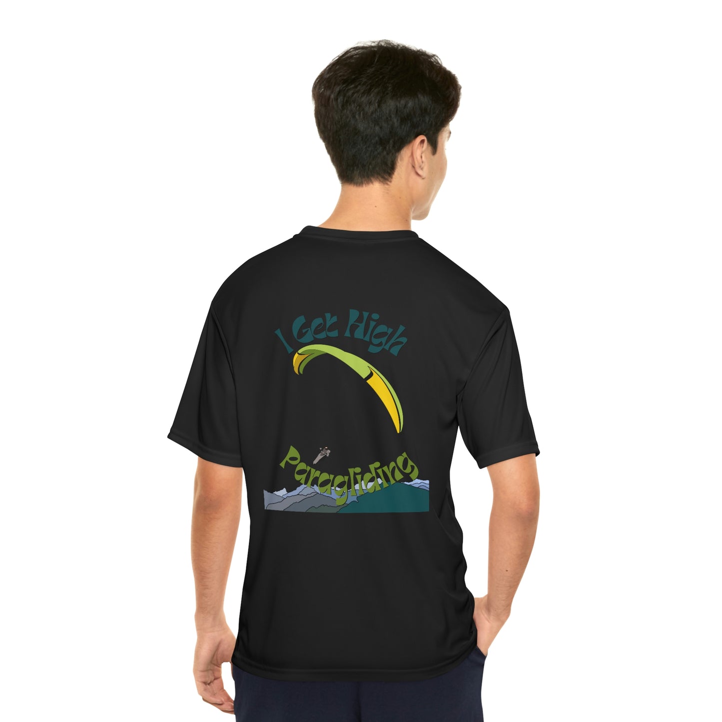 Get High Paragliding - Men's Performance T-Shirt